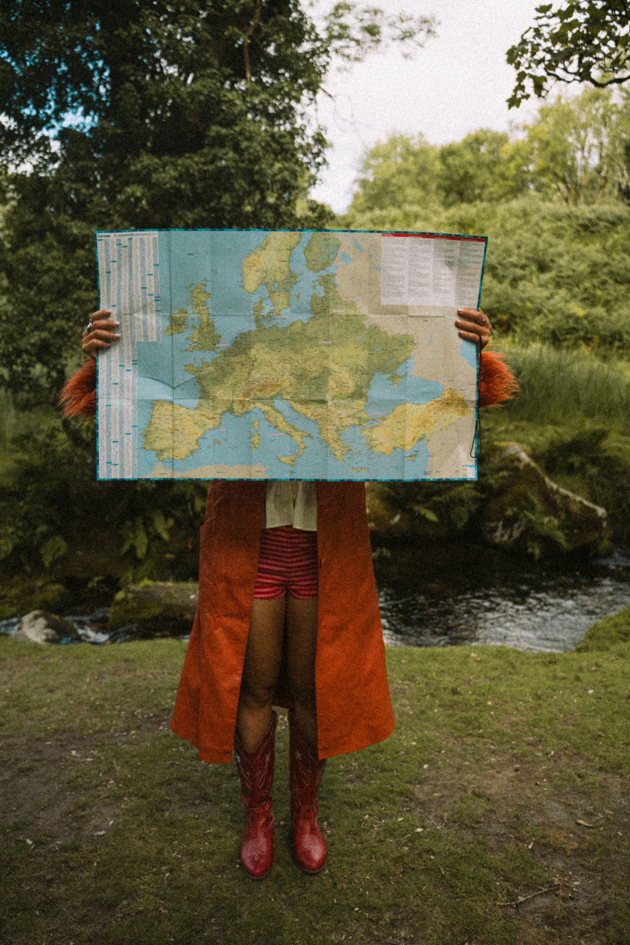 Georgia holding a map